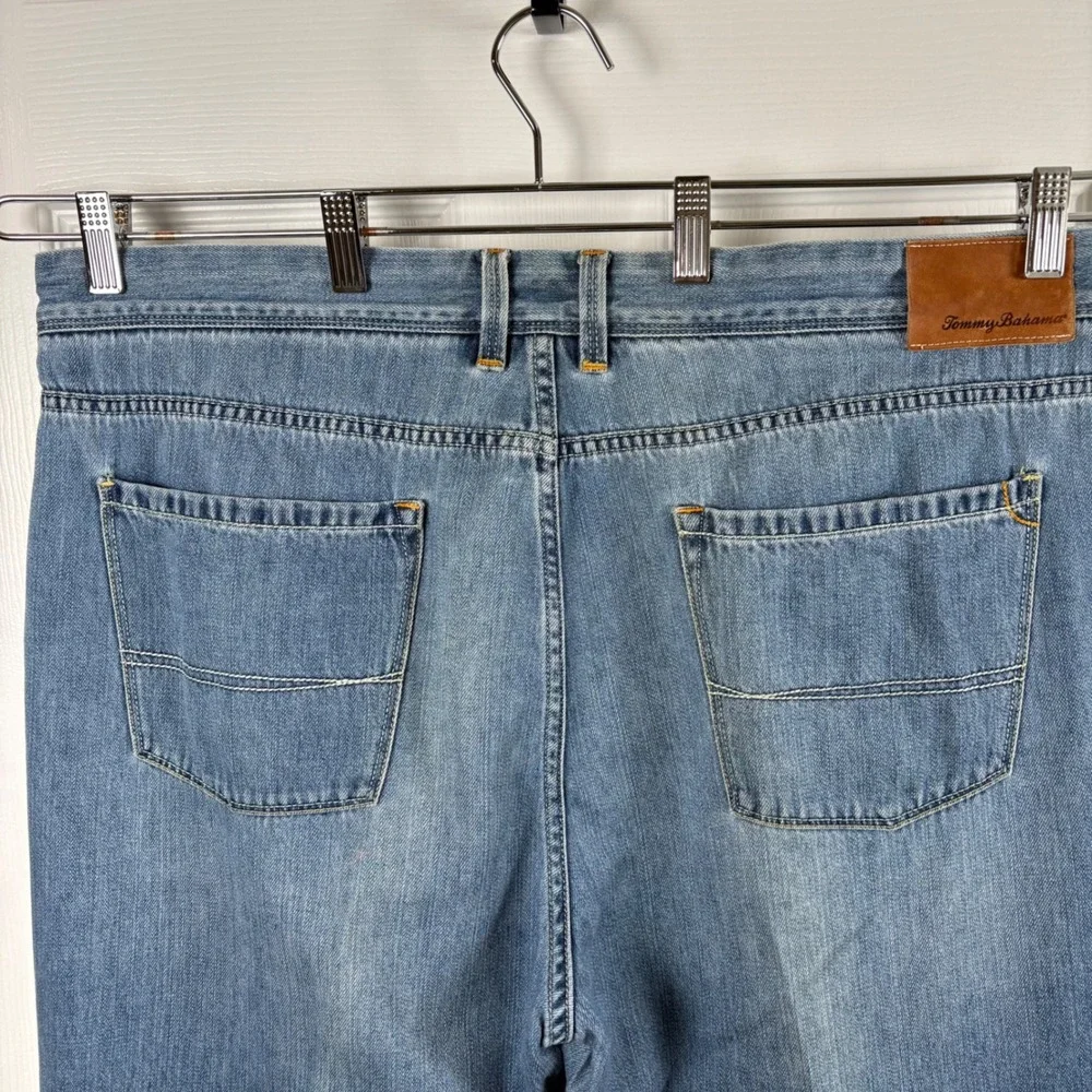 Tommy Bahama Standard Jeans 40x30 Blue Cotton Tencel Blend Coastal Casual‎ Denim